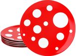 6X Piatto Rosso Pula Ø27Cm Piatto In Porcellana Per 6 Persone Grande Piatto A Pois