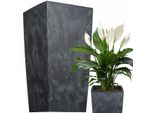 Vaso Da Fiori Prosperplast | Urbi Square | Effetto Antracite | 24 Cm