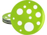Pula Verde A Pois 6X Piatto Ø27Cm In Porcellana 6 Pers Piatto Grande A Pois