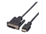 Cavo Roline Dvi (18+1) St - Hdmi St, Nero, 2 M