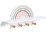 Zeller Appendiabiti Da Parete Per Bambini Arcobaleno 48X12X22Cm