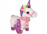 Mascotte Cavallo Interattivo Unicorno Bianco Ali Rosa