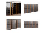Vidaxl 5 Pezzi Divisorio Nero 350X180 Cm - Divisorio - Schermo - Parete Divisoria - Parete Divisoria