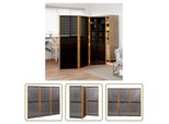 The Living Store Divisorio 3 Pezzi Nero 210X180 Cm