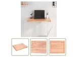 The Living Store Piano Del Tavolo Marrone Chiaro 60X50X(2-4) Cm In Legno Massiccio Di Rovere Trattato