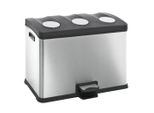 Eko - Pattumiera A Pedale Rejoice Recycling 12+12+12 Litri - Acciaio Inox Plastica - Acciaio Inox Opaco