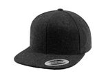 Flexfit 6689M | Melton Wool Snapback Cap, Visiera Verde - Colore: Grigio Scuro - Taglia: Unica