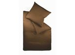 Biancheria Da Letto In Raso Fleuresse Colori 155X200 Cm + 80X80 Cm Cioccolato Fondente