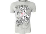 Hotspot Design Maglietta Big Game, Draw In The Deck, M, Grigio, Collezione Poker, Per Pescatori, TS-PK01003S02