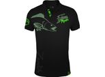 Hotspot Design Polo Fishing Mania Zander, Xxl, Nero-Verde, Polo Pesca Lucioperca, 010200505
