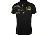 Hotspot Design Polo Fishing Mania Carpfishing, L, Nero-Giallo, Polo Pesca Carpa, 010200303