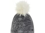 EisbÄR Winter Lux Crystal, Taglia Unica, Bianco-Antracite, Berretto Con Elementi Di Cristallo, 80126