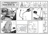 Givi 106A Piaggio Beverly Tourer 125/250/300/400&Beverly 500 Kit Di Montaggio Trasparente Taglia Unica