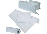 Set Regalo Roba Organic "Lil Planet"" Azzurro/Sky, Biancheria Da Letto Biologica, Lenzuolo Con Angoli E Paracolpi, Gots"