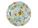 Piatto Da Colazione Clayre & Eef Ø 20 Cm Fiori In Ceramica Blu