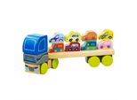 Cubika 13418 Camion Con Auto - Puzzle In Legno 12 Pezzi