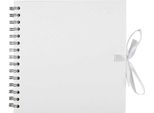 Album 20 X 20 Cm Bianco, 40 Fogli Di Carta Kraft Bianca, Album A Spirale, Album Per Scrapbooking