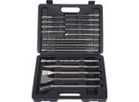 Set Di Punte Per Trapano A Percussione Wiltec Sds 17 Pezzi Per Trapano A Percussione Elettrico, Set Con Punte E Scalpelli In Valigetta, Punte Per Trapano A Percussione Per Muratura Punte Per Trapano Per Calcestruzzo In Acciaio