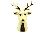 Clayre & Eef Figurina Cervo 16 Cm Porcellana Color Oro