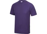 Just Cool JC001 | Cool T-Shirt +Wrap Certified +Uv Sun Protection 30 - Colore: Purple - Taglia: 3XL
