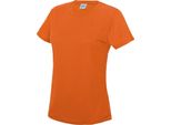 Just Cool JC005 | Maglietta Sportiva Girlie Cool + Wrap Certificata - Colore: Arancione Elettrico - Taglia: Xs