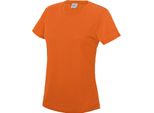 Just Cool JC005 | Maglietta Sportiva Girlie Cool + Wrap Certificata - Colore: Arancione Elettrico - Taglia: M