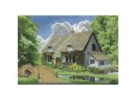Set Per Punto Croce Heritage Aida "Summer House"", Schema Contato, JCSU1625-A, 31X22Cm"