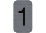 Exacompta 67181E Cartello Numerico Autoadesivo 1 2,5X4,4 Cm Grigio