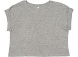 Mantis M96 | Donna Crop Top T / Drop Shoulder - Colore: Heather Grey Melange - Taglia: Xs
