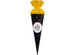 Cono Scuola Goldbuch Iscrizione Alla Scuola Party In Cartone Laccato Con Chiusura In Feltro 35 X 11,5 Cm