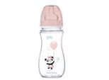 Canpol Babies Bottiglia A Bocca Larga, Animali Esotici, 300 Ml - Rosa