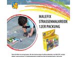 Pustefix Malefix Gesso Da Strada Confezione Da 12 Pezzi I Gesso Per Bambini E Adulti I Varietà Di Colori I Brillante E Resistente I Gesso Idrosolubile Di Alta Qualità I Per L'uso In Strada E In Giardino