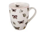 Tazza Clayre & Eef 350 Ml Bianco Rosa Porcellana Farfalle