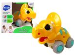 Dinosauro Su Ruote, Figura Di Triceratopo Giallo