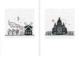 Le Bonheur Des Dames Biglietti D'auguri Set Di 2 Kit Punto Croce "Paris Moulin Rouge"", 10,5X15Cm"