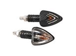 Frecce Lampa Moto Focal 21W Carbon Lente Bianca Luce Arancione