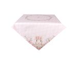 Tovaglia Clayre & Eef 100X100 Cm Rosa Cotone Coniglio