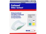 Cutimed Siltec Sorbact B 7,5X7,5Cm, 12 St Kom