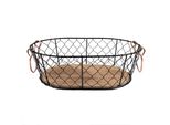 Clayre & Eef Cesto Portaoggetti 33X23X10 Cm Metallo Nero