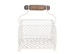Porta Lettere Clayre & Eef 19X15X9 Cm In Metallo Bianco