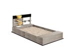 Outsunny Sabbiera Con Elementi Da Cucina, Sabbiera In Legno, 154 X 80 X 60 Cm Sabbiera Senza Pavimento Per Bambini Da 3 A 7 Anni, Giardino, Grigio