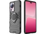 Anello Custodia Armatura Per Xiaomi 13 Lite Custodia Blindata Anello Supporto Magnetico Nero