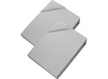 Esprit Lenzuolo Teso Premium Grigio 200 X 200 Cm - Set Da 2
