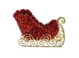 Clayre & Eef Decorazione Natalizia Slitta 14X3X11 Cm Plastica Rossa