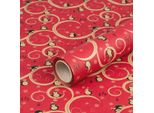 Carta Da Regalo Per Natale, Pinguini Divertenti, Rosso, 0,70 X 10 M