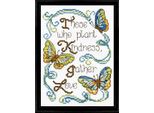 Kit Punto Croce Contato Design Works "Butterfly Kindness"", 13X18 Cm"