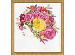 Kit Per Ricamo A Punto Croce Design Works "Fiori Nei Capelli"", Schema Contato, 40X40Cm"