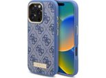 Guess Guhmp16Lu4Gprb Iphone 16 Pro6.3 Niebieski/Blu Custodia Rigida 4G Logo Piatto Magsafe