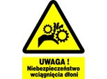 Attenzione! Pericolo Per Le Mani - Cartello Di Avvertimento 225X275