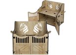 Hoofly Hobby Horse: Supporto Da Parete Per 2 Cavalli - Pratici Accessori Per Cavalli Con Porte, Spazio Di Archiviazione E Ganci